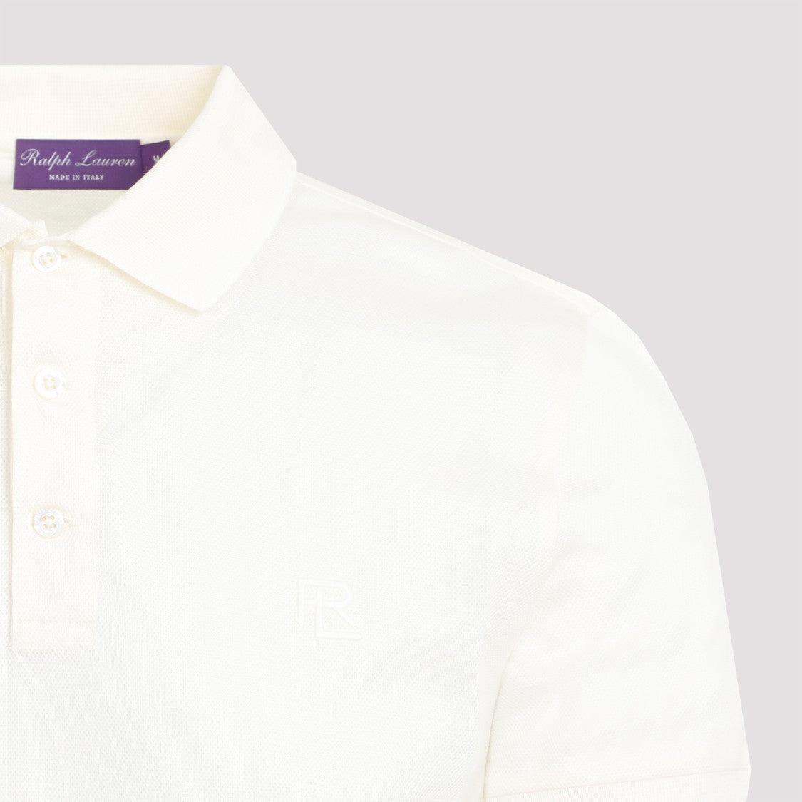 Ralph Lauren X Purple Label Short Sleeve Cream Cotton Polo