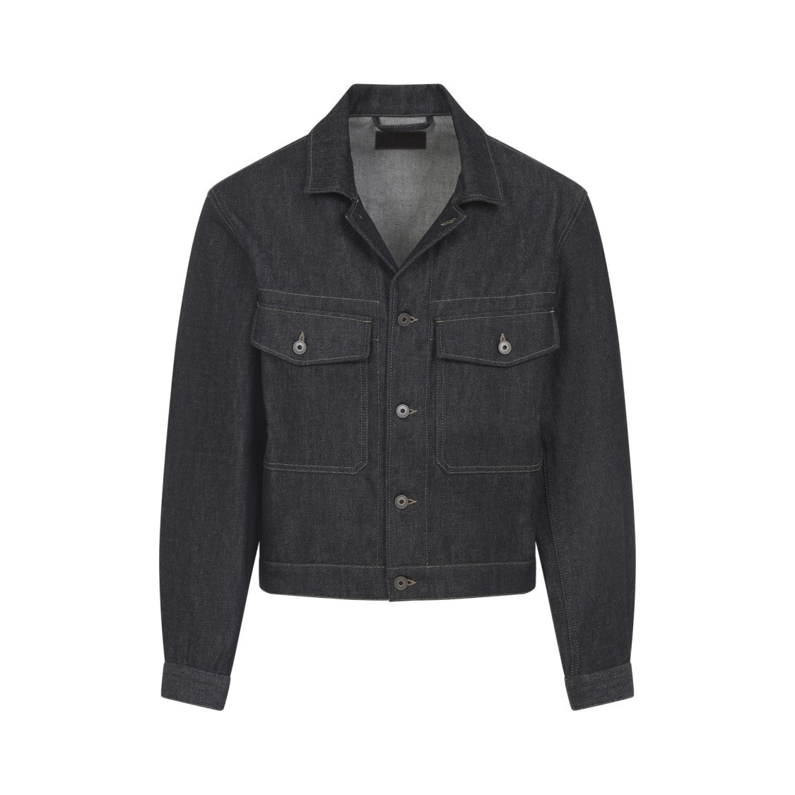 Lemaire Classic Denim Jacket With Structured Collar