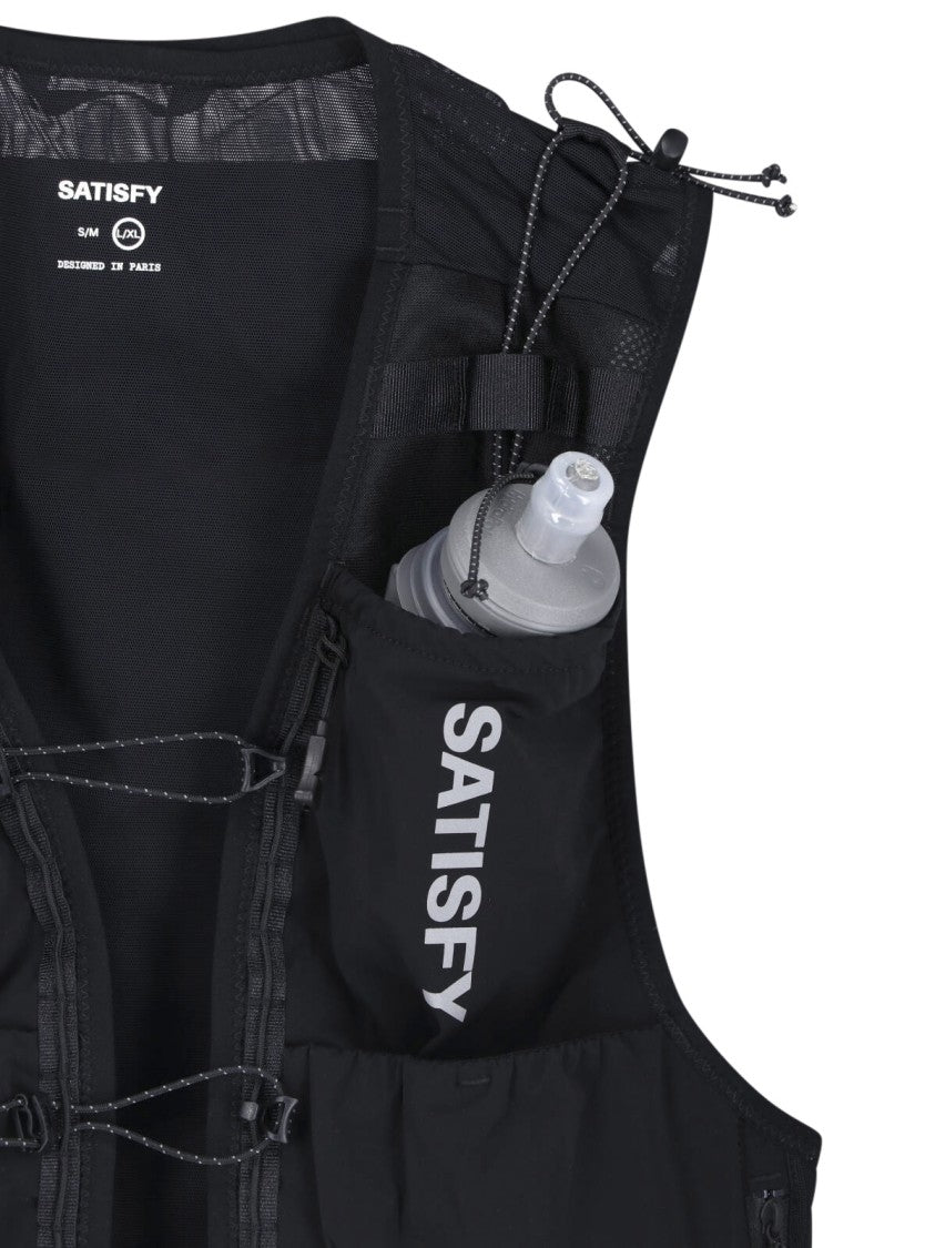 Satisfy Black Hydration Vest Multiple Pockets Jacket