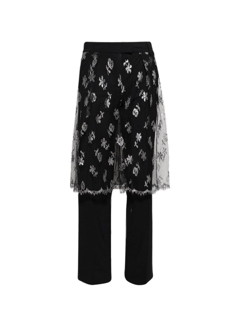 Christopher Esber Lace Sarong Trouser Black