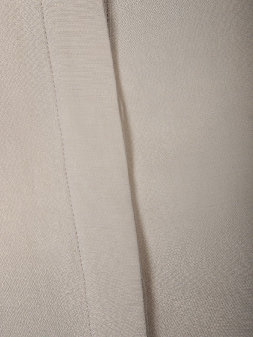 Blanca Vita Beige Linen Blouse