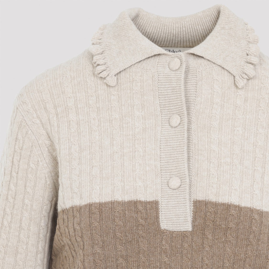 Chloé Barley Brown Wool Pullover