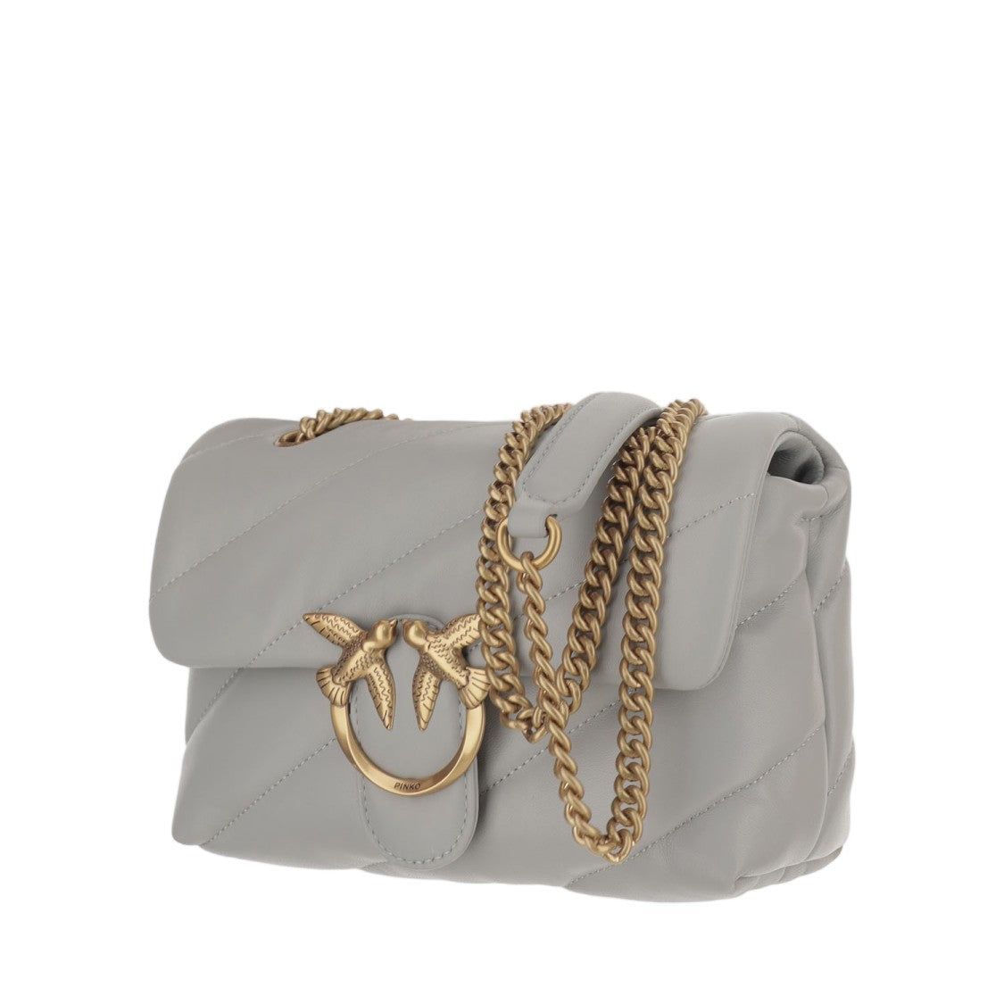 Pinko Quilted Leather Bag With Bird Clasp