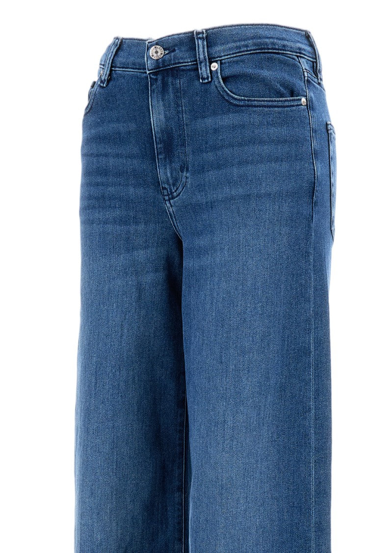 Frame High-Waisted Palazzo Jeans With Classic Five-Pocket Design