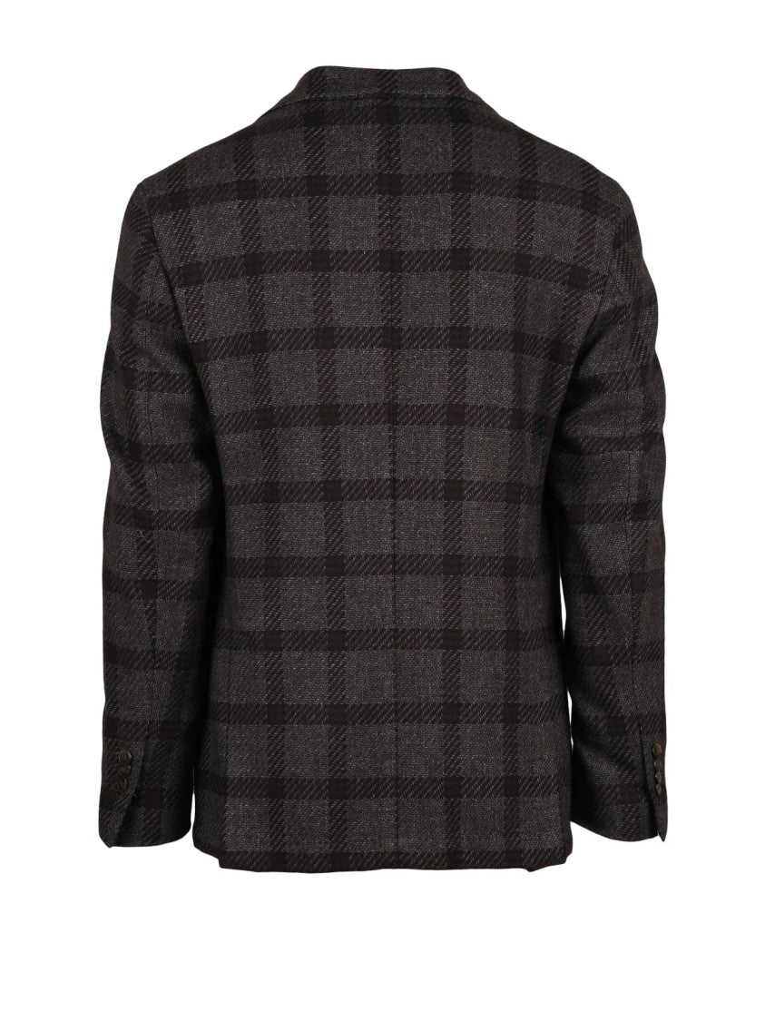 L.B.M. 1911 Rounded Checkered Jacket With Unlined Construction