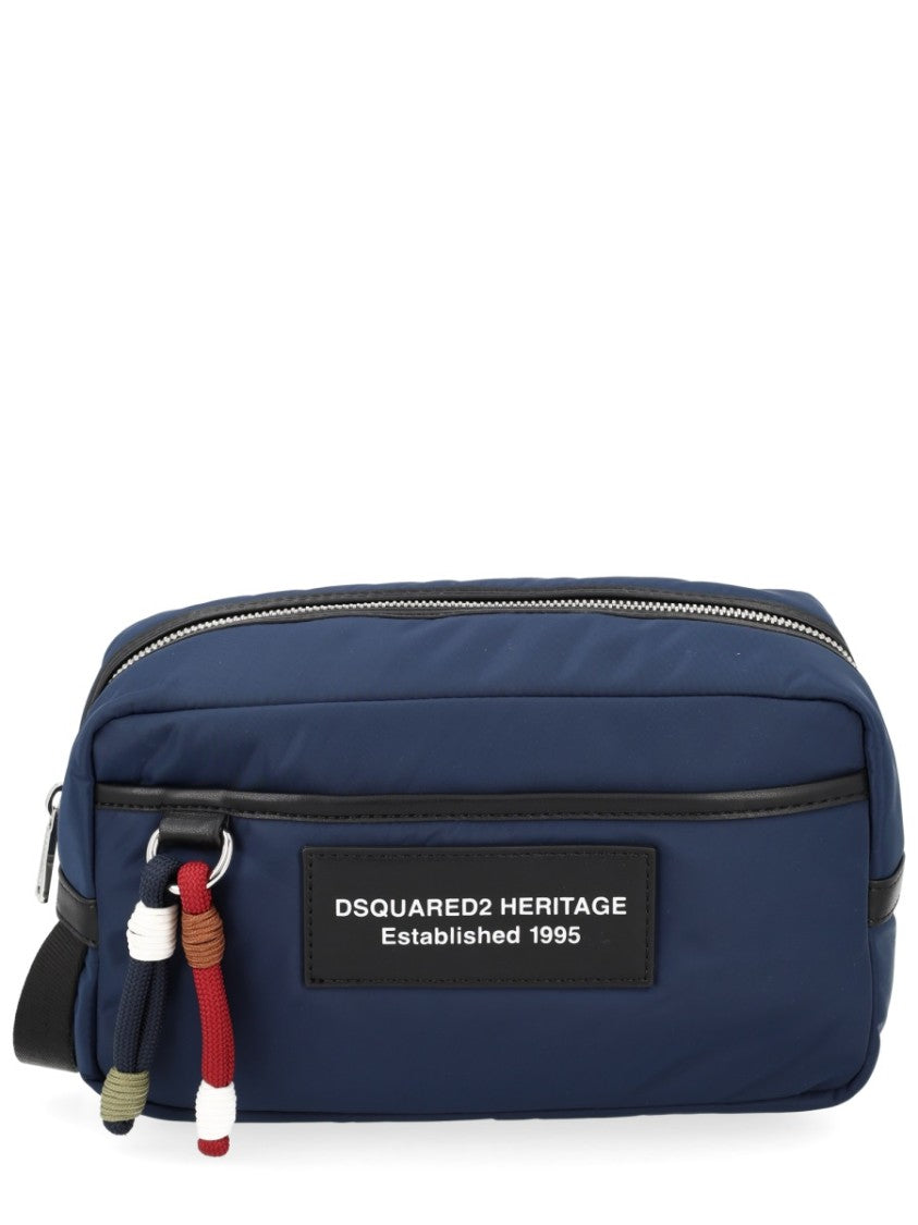 Dsquared2 Heritage Polyester Front Zip Bag