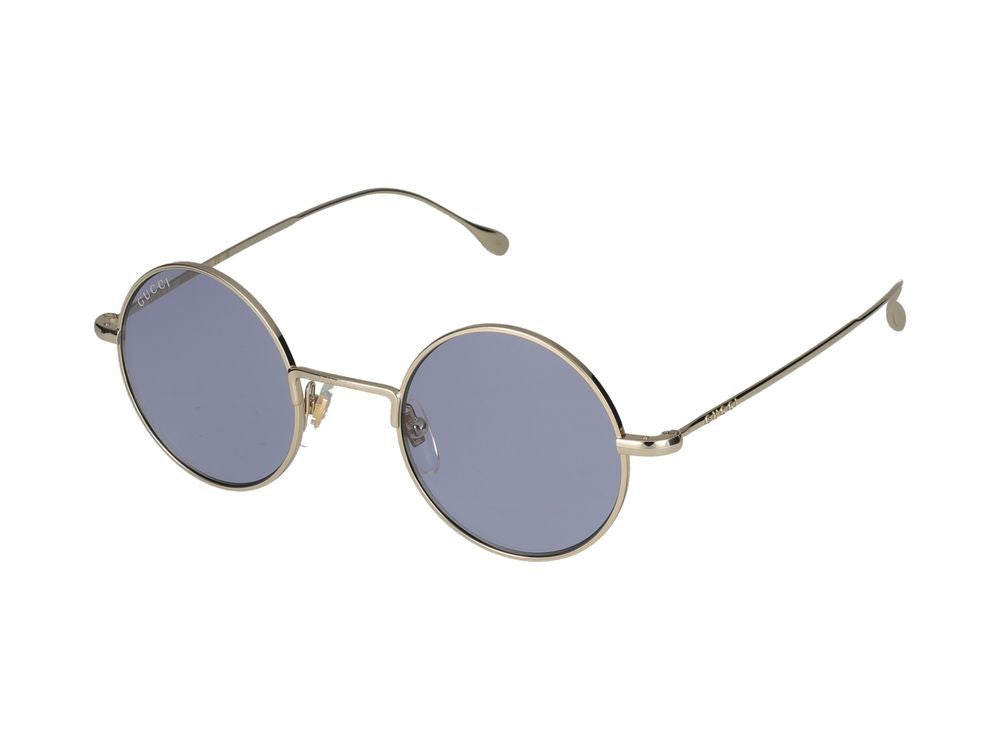 Gucci Gold Round Metal Sunglasses