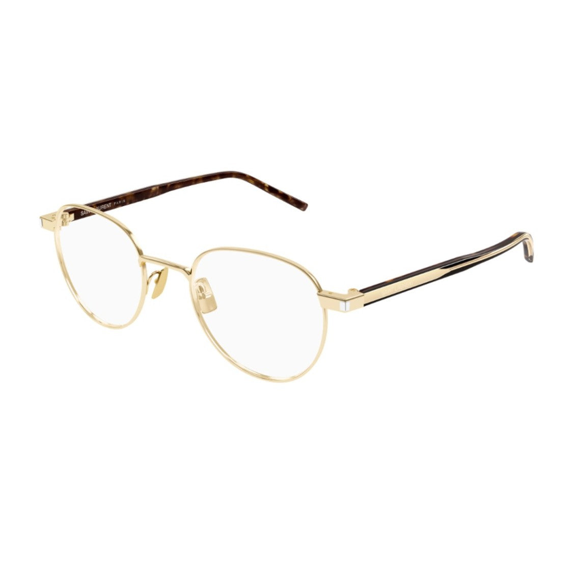 Saint Laurent Gold Sl 781 Double-Bridge Phantos-Shaped Eyeglasses