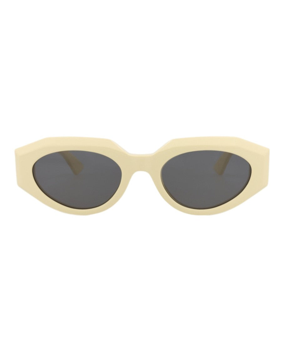 Bottega Veneta Round-Frame Acetate Sunglasses With Gold-Tone Accents