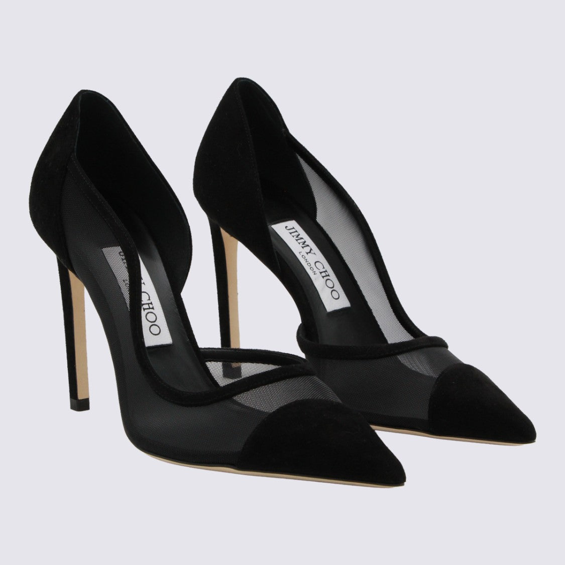 Jimmy Choo High-Heeled Pump With Transparent Mesh Panels