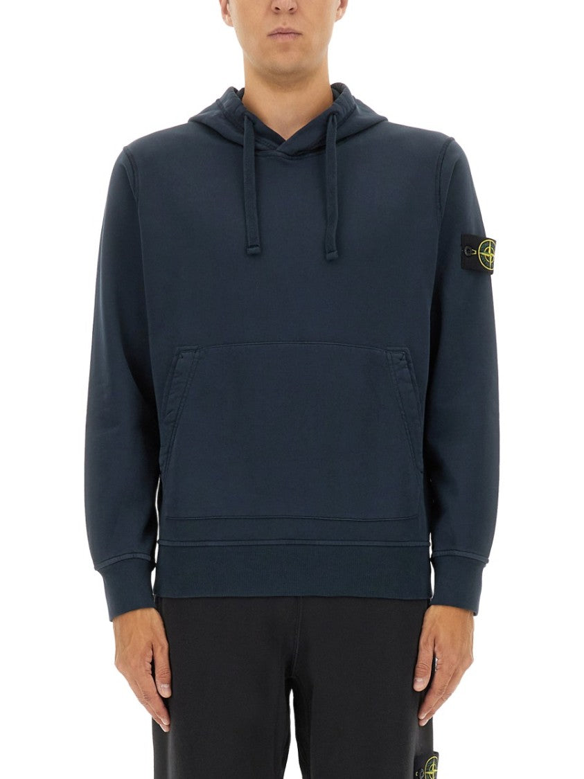 Stone Island Deep Navy Classic Pullover Fleece Hoodie
