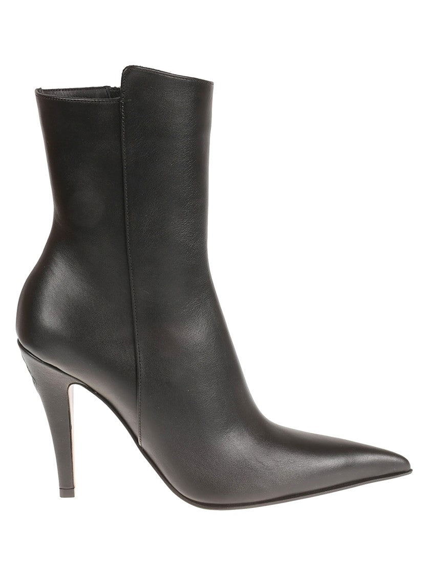 Alexander Mcqueen Pointed Toe Stiletto Black Boots