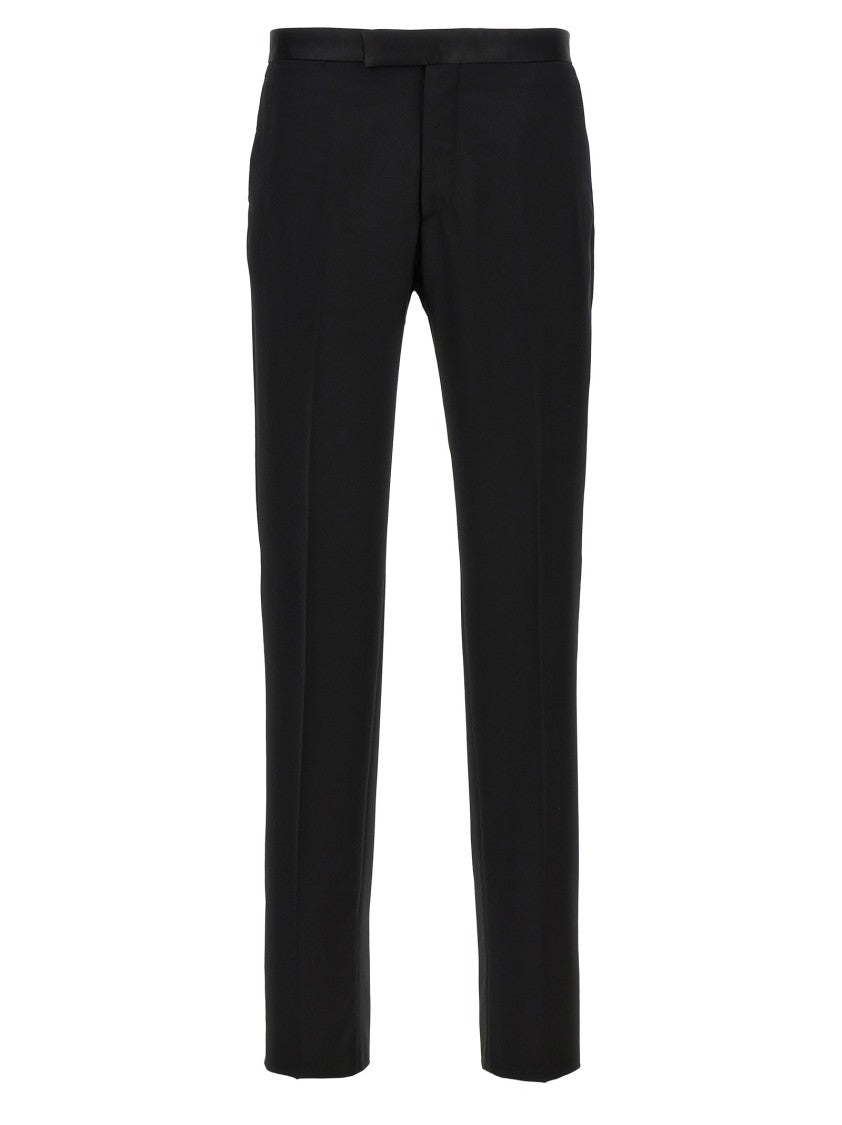 Tagliatore Black Super 110'S Wool Tuxedo Dress