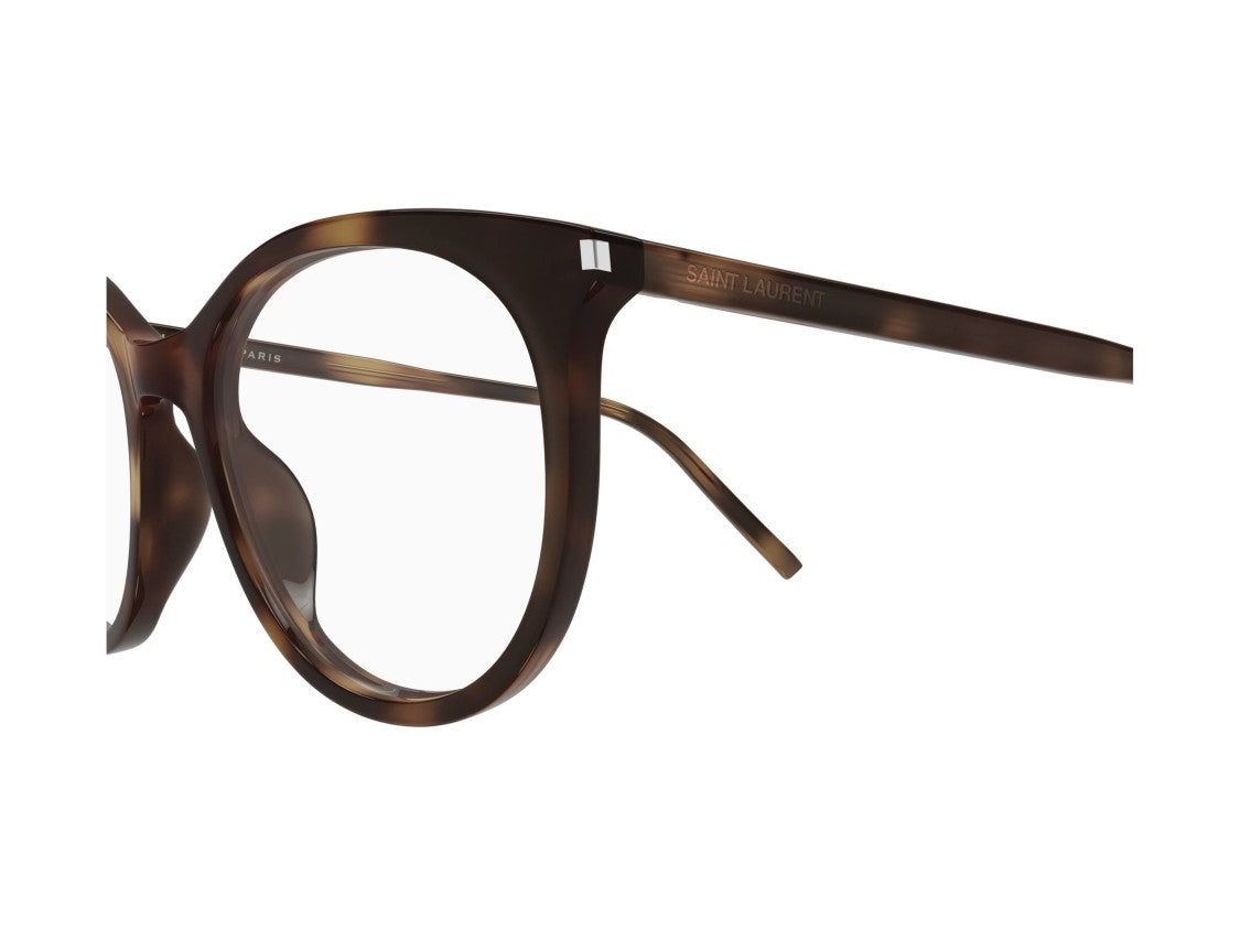Saint Laurent Sl 891 Tortoiseshell Pattern Rounded Cat-Eye Eyeglasses