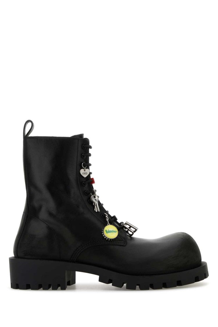 Balenciaga Black Leather Hummer Boots