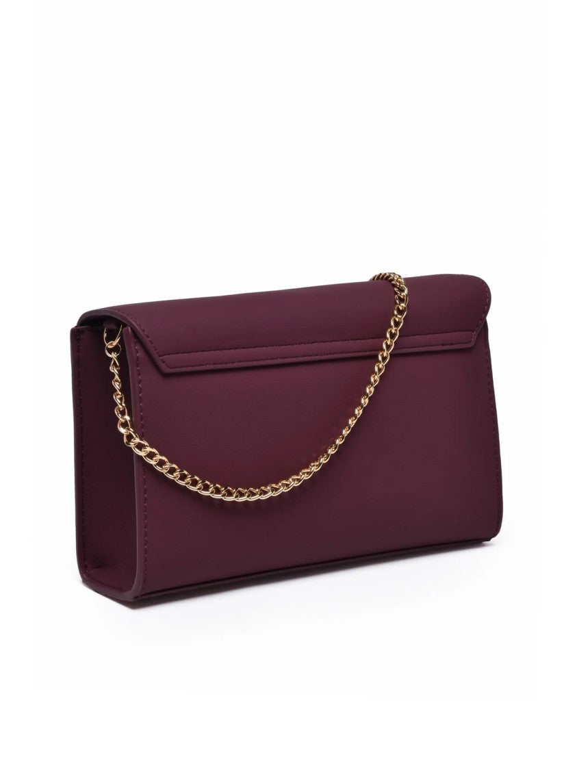 Love Moschino Rectangular Crossbody Bag With Gold-Tone Clip Closure