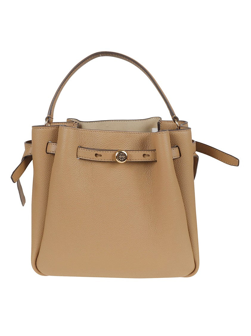 Tory Burch Structured Pebbled Leather Shopper Bag