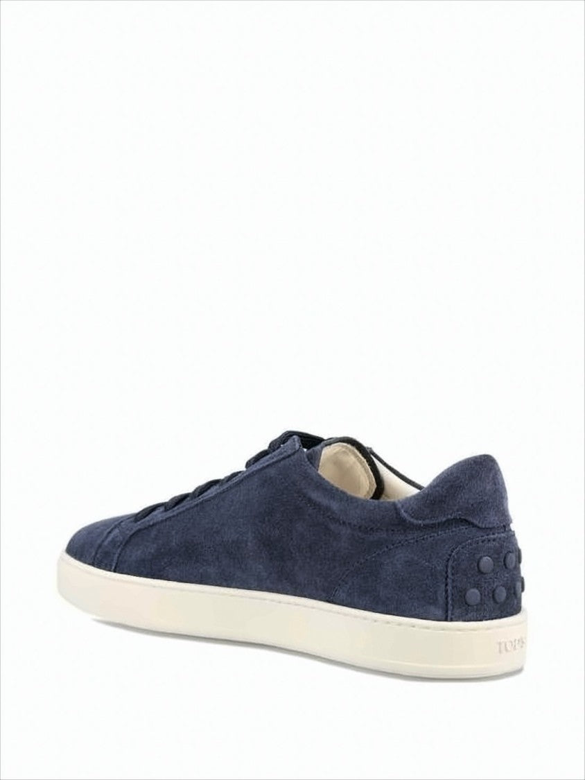 Tod's Blue Suede Low-Top Sneakers