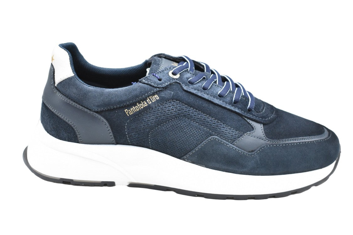 Pantofola D'oro Deep Navy Blue Low-Top Sneakers With Sole
