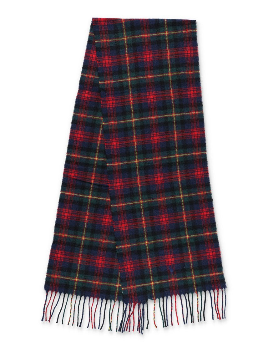 Polo Ralph Lauren Checkered Tartan Scarf With Fringed Edges
