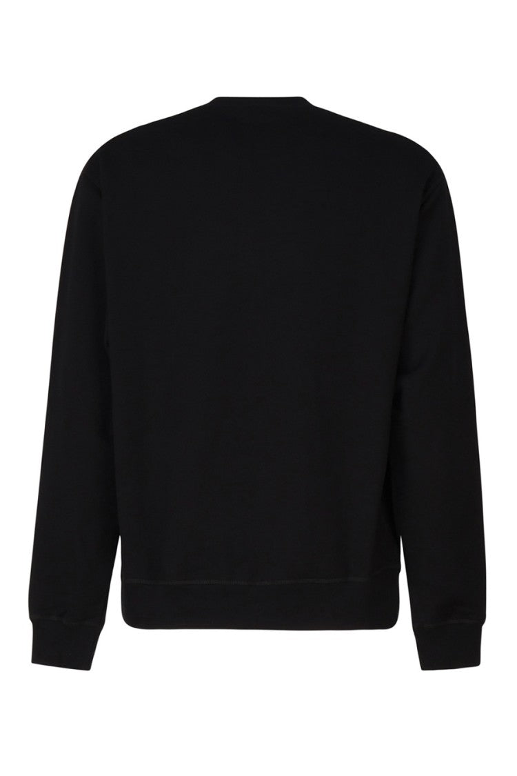 Dsquared2 Black Cotton Box-Logo Sweatshirt