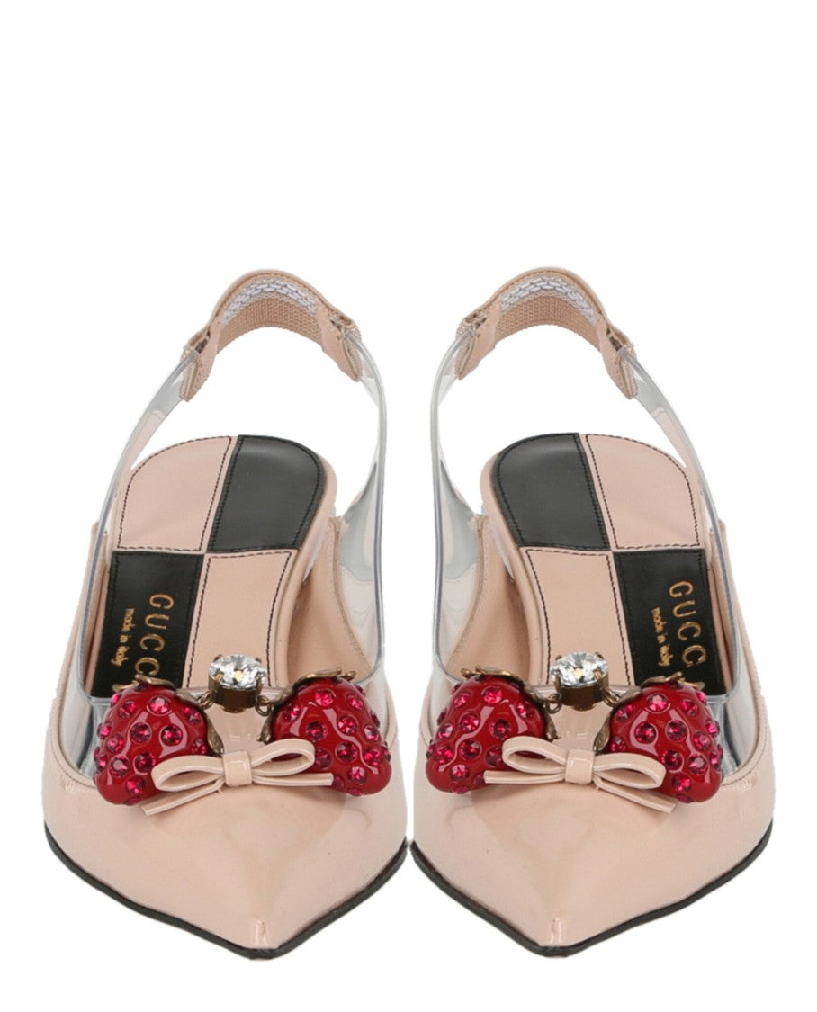 Gucci Eleanor Strawberry Plexi Heels
