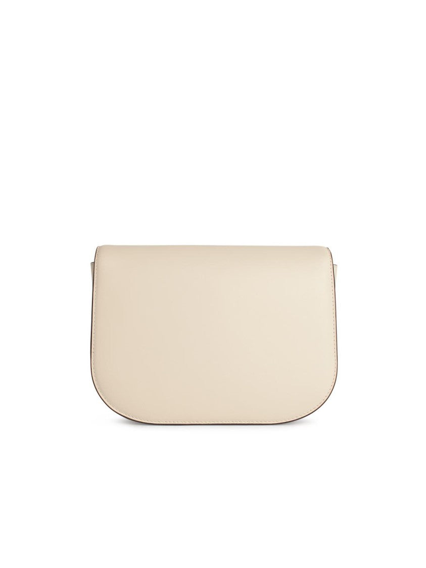 Furla 'Sfera' Small Cream Leather Crossbody Bag
