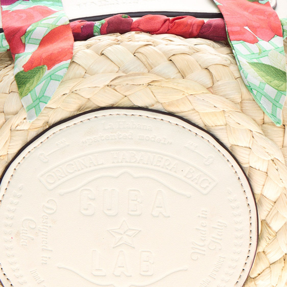 Cuba Lab Habanera Leather And Rafia Bag