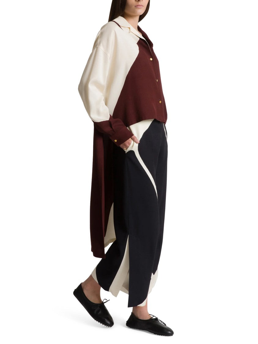Alberta Ferretti Wide-Leg Trousers With Bold Geometric Pattern