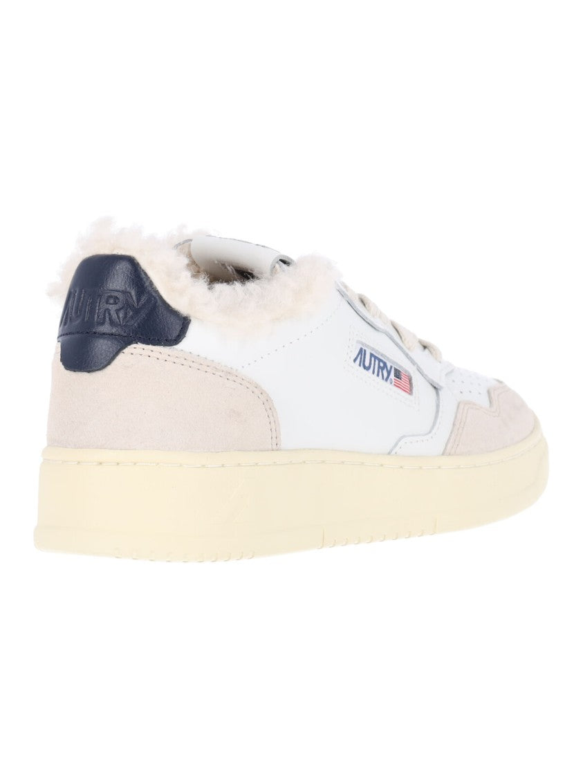 Autry White Calfskin Medalist Low-Top Sneakers