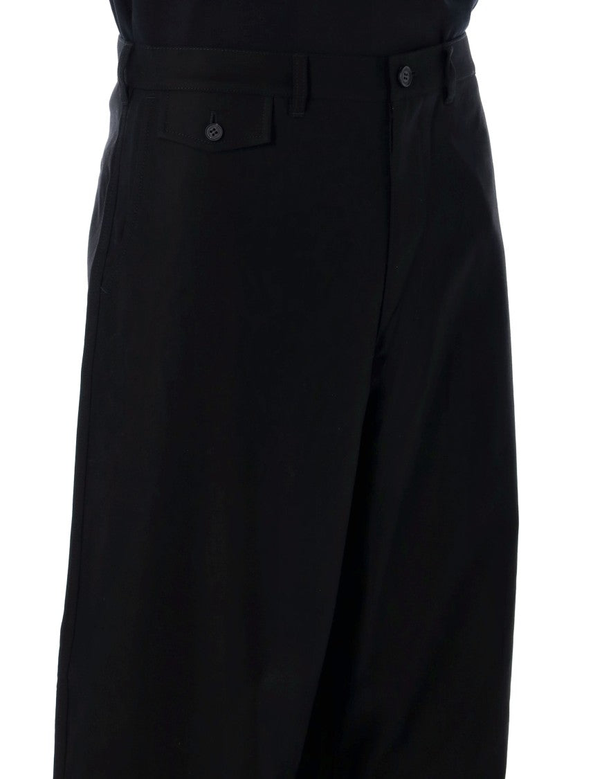 Comme Des Garçons High-Waisted Wide-Leg Chino Pants