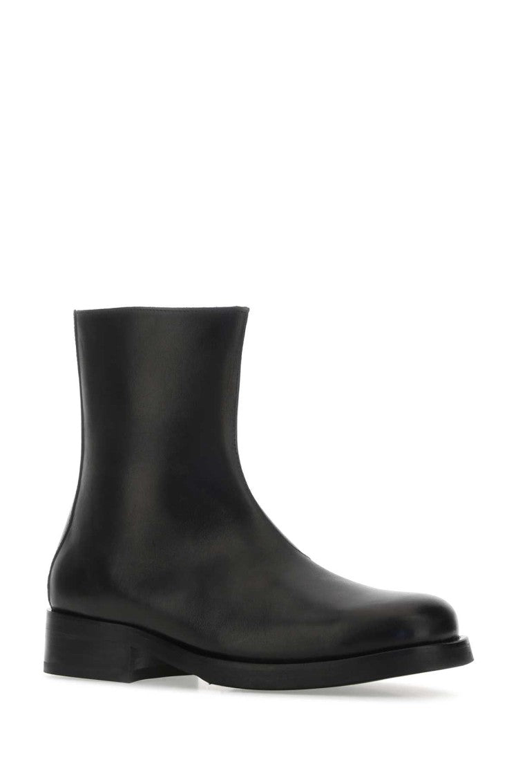 Our Legacy Black Leather Camion Ankle Boots