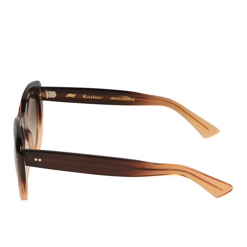 Kador Sophia Gradient Brown Tinted Sunglasses With Rounded Frame