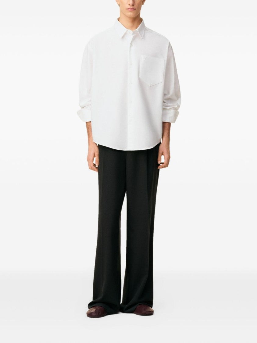 Ami Paris Classic White Button-Front Shirt