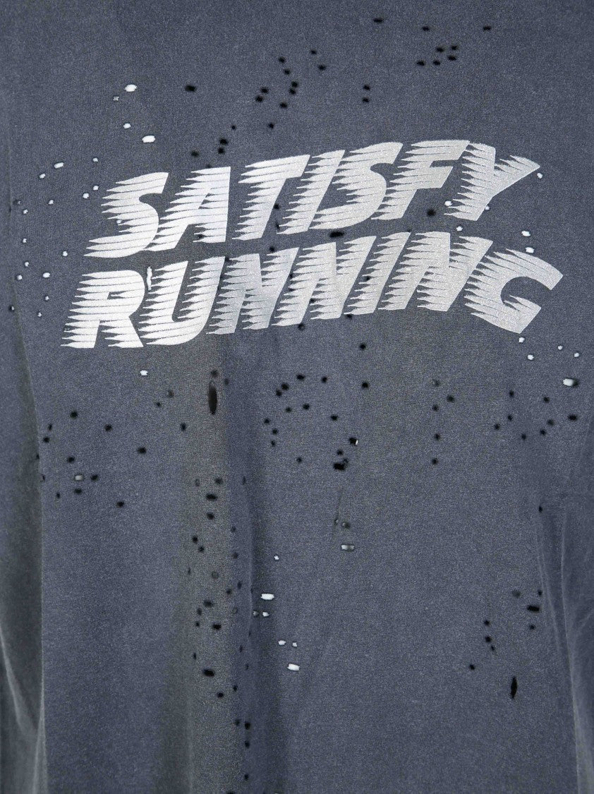 Satisfy Mothtech Distressed Graphic Cotton T-Shirt
