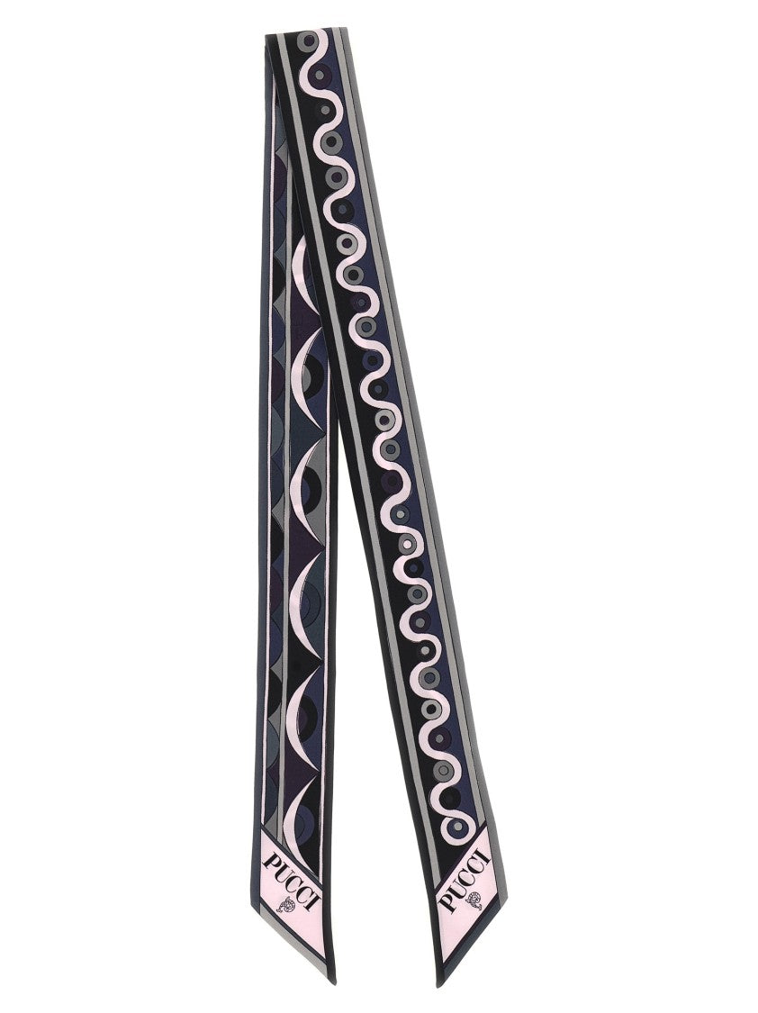 Emilio Pucci Intricate Geometric Print Silk Twill Bandeau