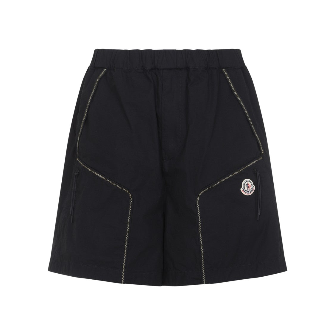 Moncler Relaxed-Fit Black Cotton Bermudas