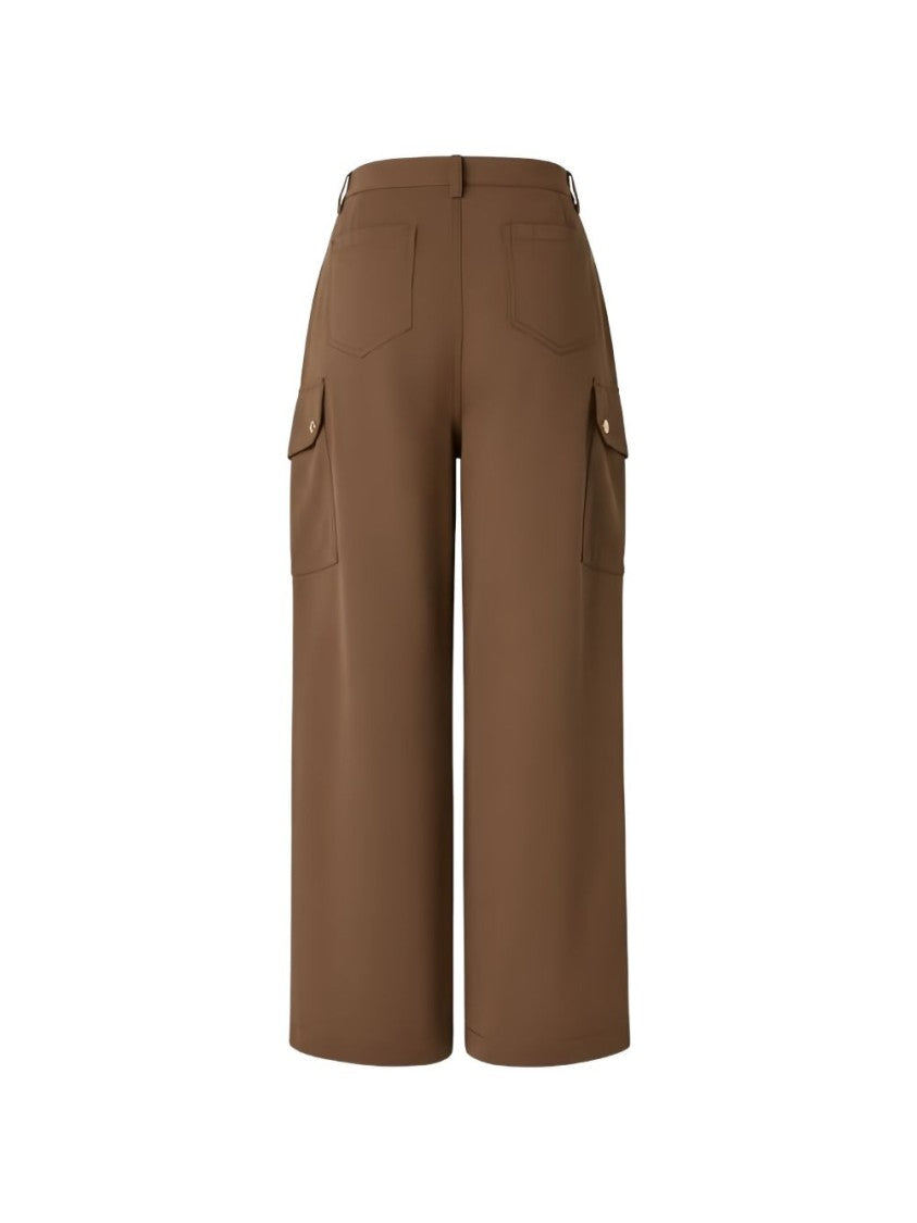 Pinko Cropped Wide-Leg Trousers With Flap Pockets
