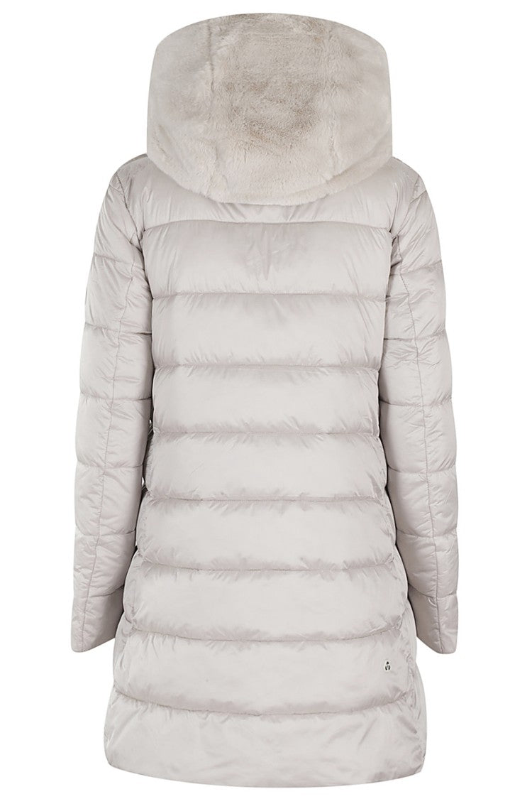 Save The Duck Beige Jade High-Collar Down Jacket