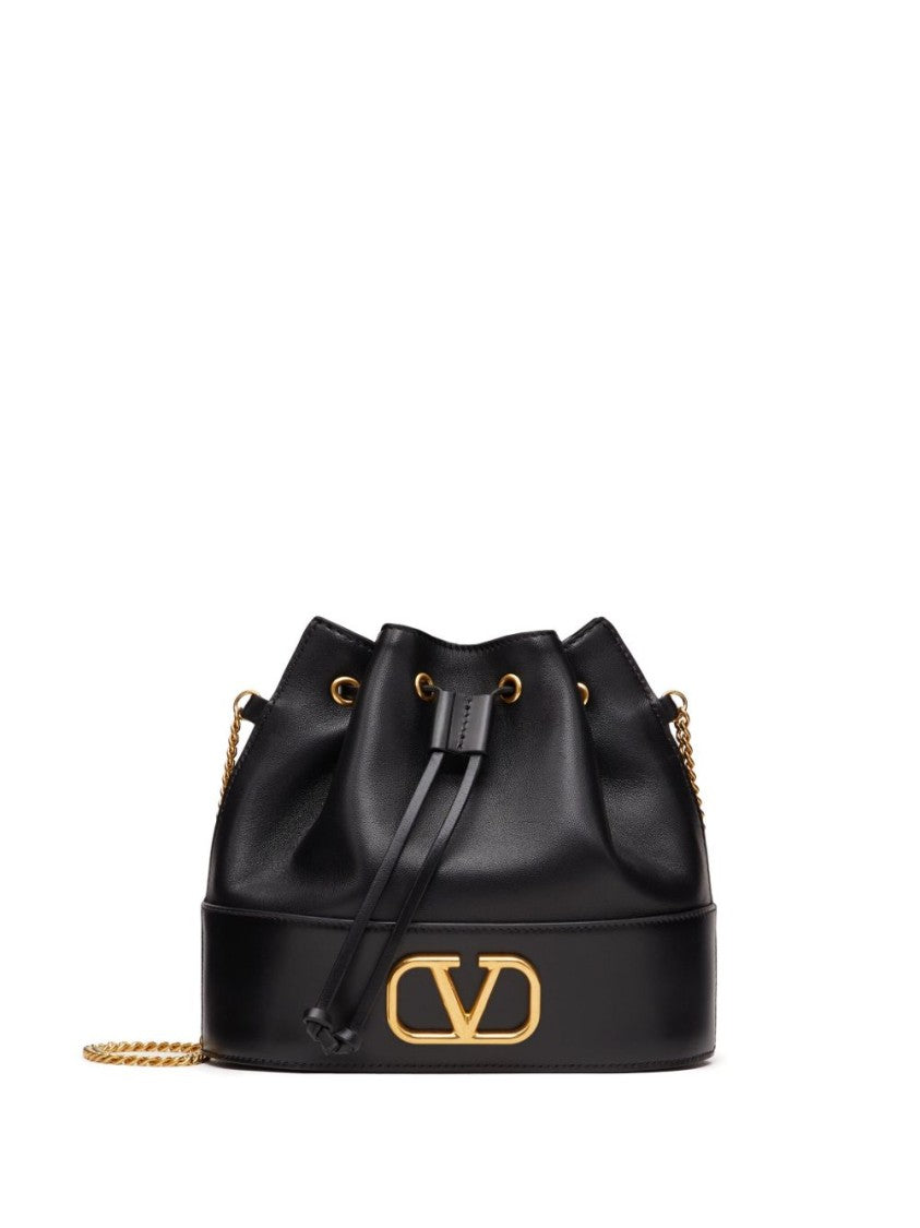 Valentino Garavani Structured Bucket Bag With Drawstring Closure