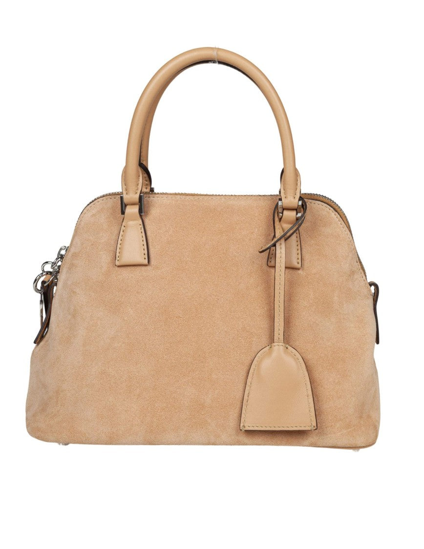 Maison Margiela 5Ac Soft Mini Suede Handbag, Natural Color