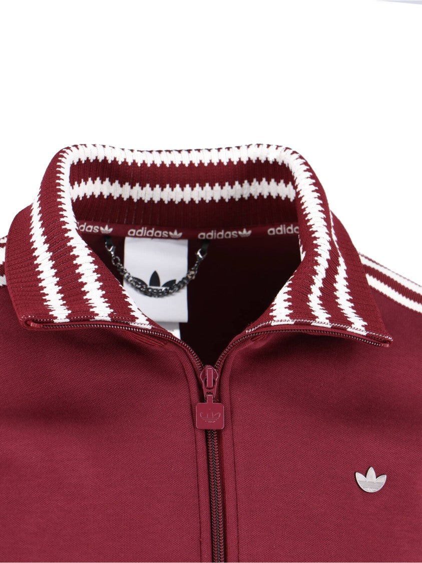 Adidas Logo Zip Sweatshirt – Bordeaux