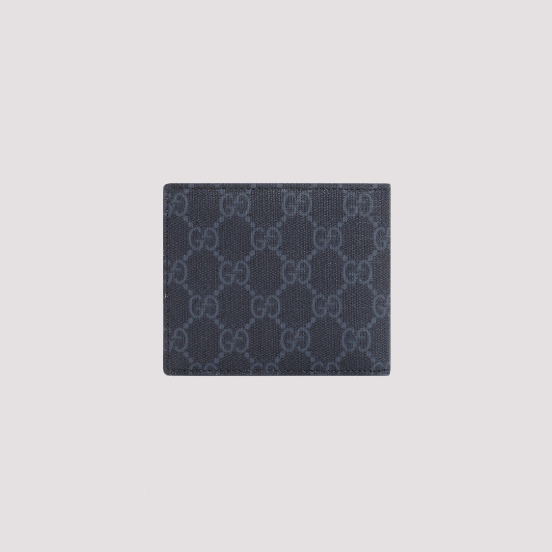 Gucci Black Steel Gg Supreme Textile Wallet