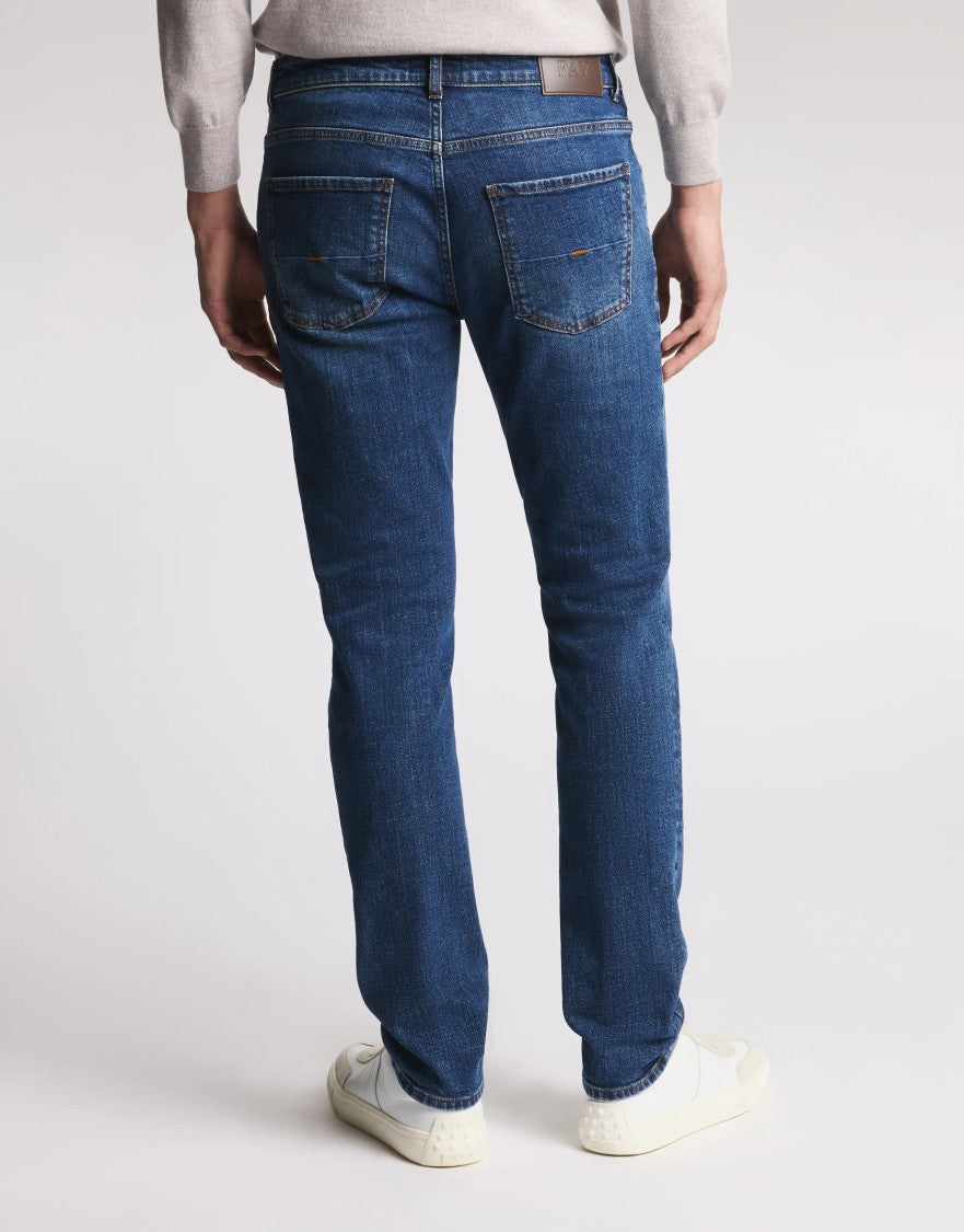 Fay Five-Pocket Royal Blue Denim Jeans