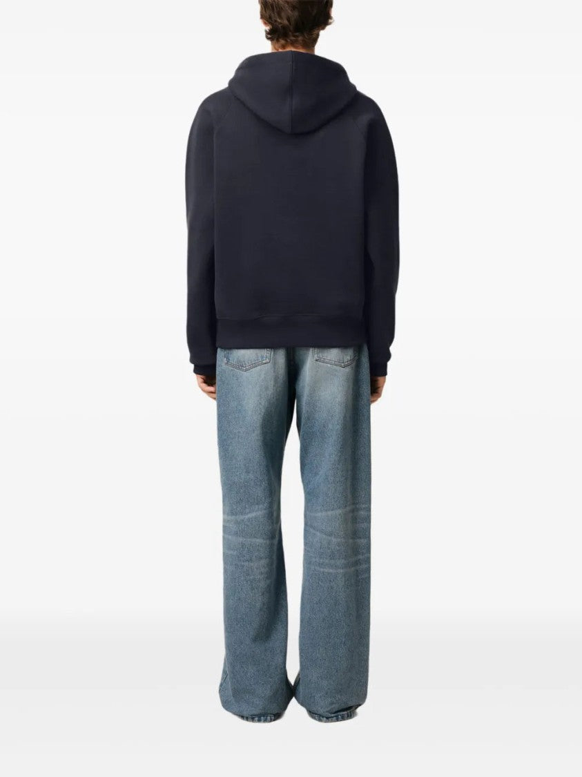 Ami Blue Logo-Print Hoodie