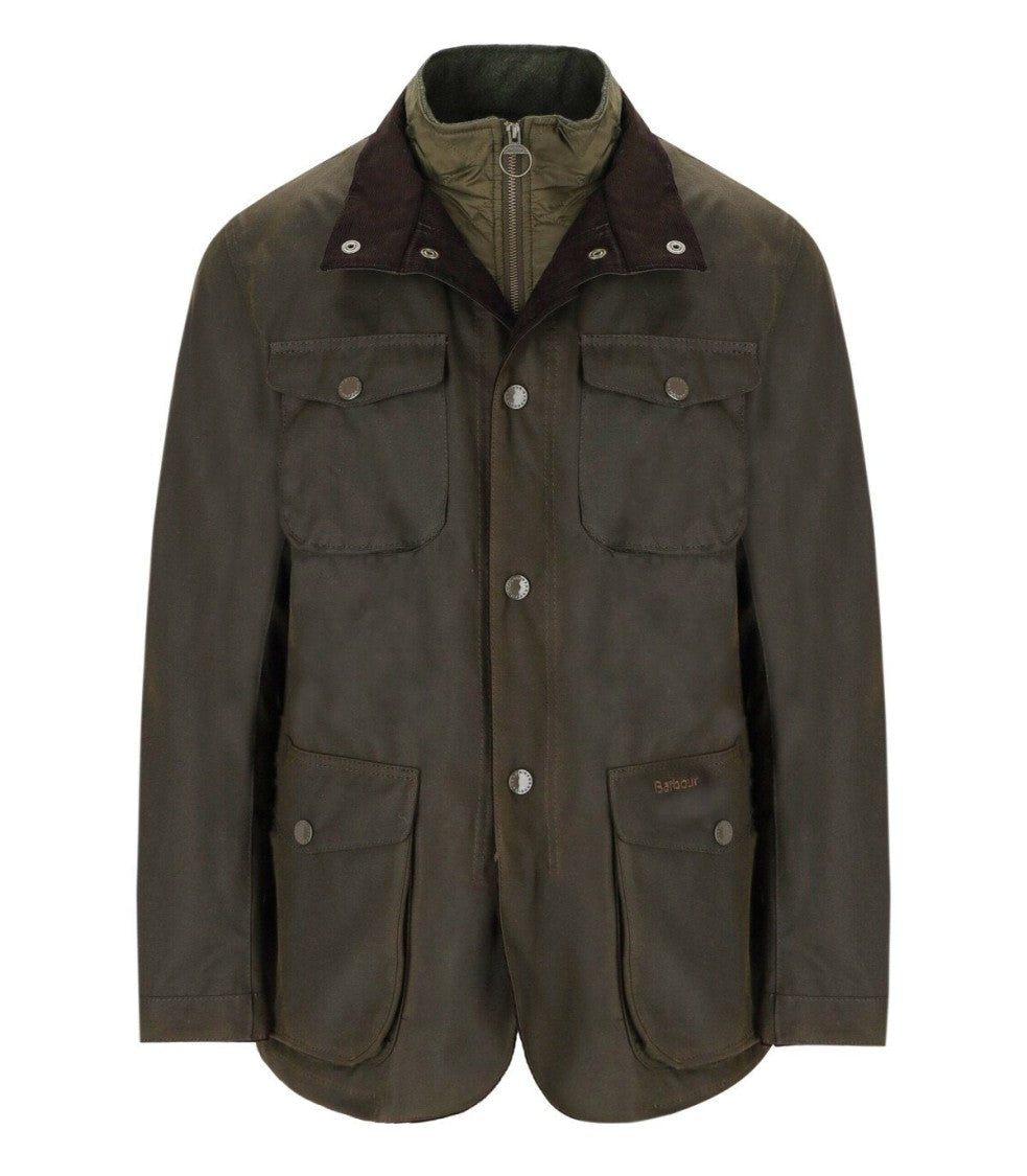 Barbour Ogston Wax Olive Green Jacket