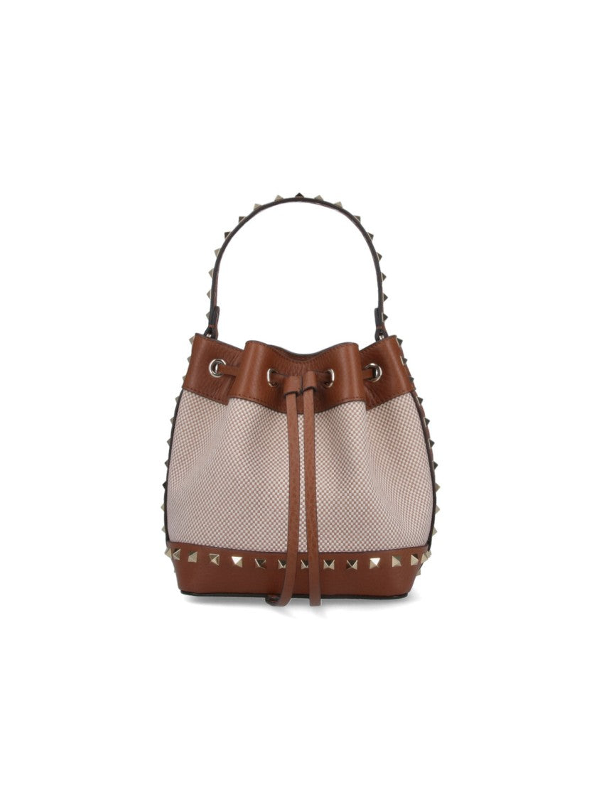 Valentino Garavani "Rockstud" Bucket Bag – Brown