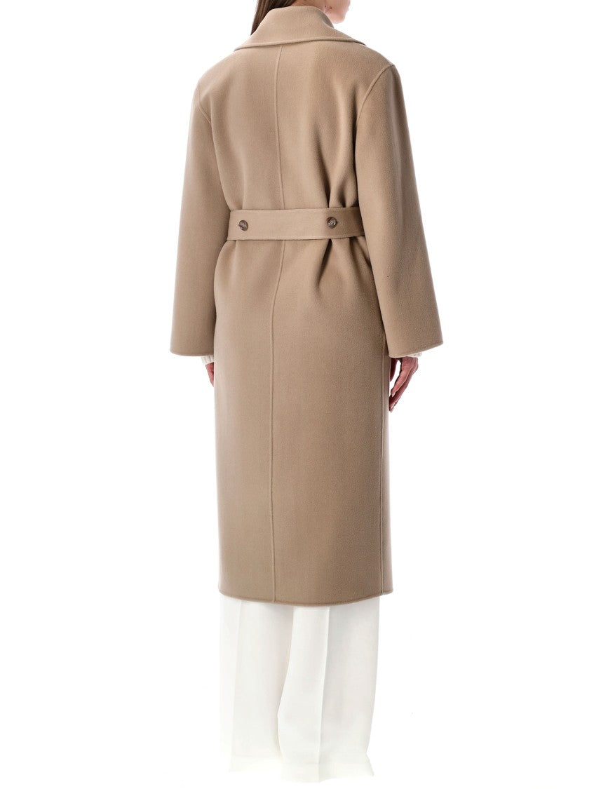 Alberta Ferretti Tailored Long Coat With Wide Lapel