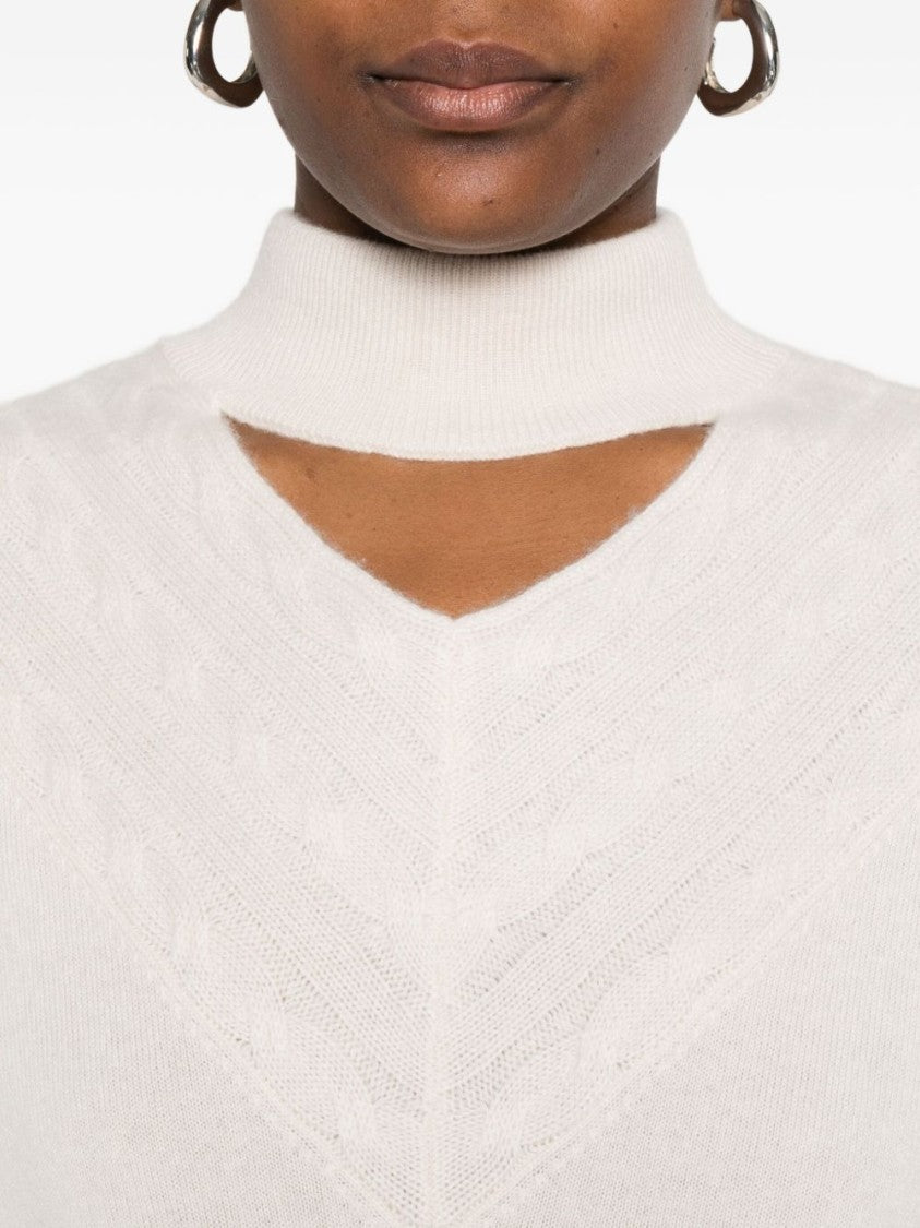 Blugirl Beige Wool And Cashmere Blend Sweater