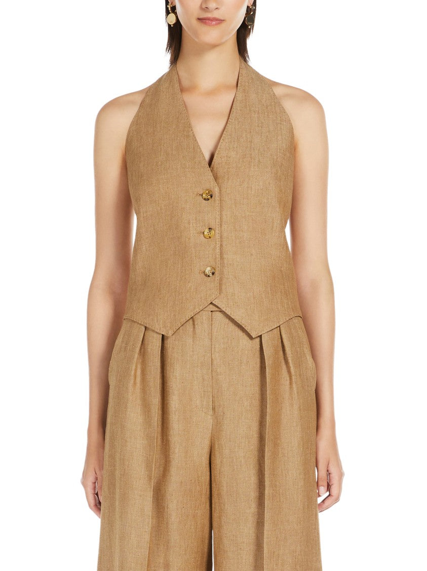 Max Mara Batavia Cotton-Linen Vest